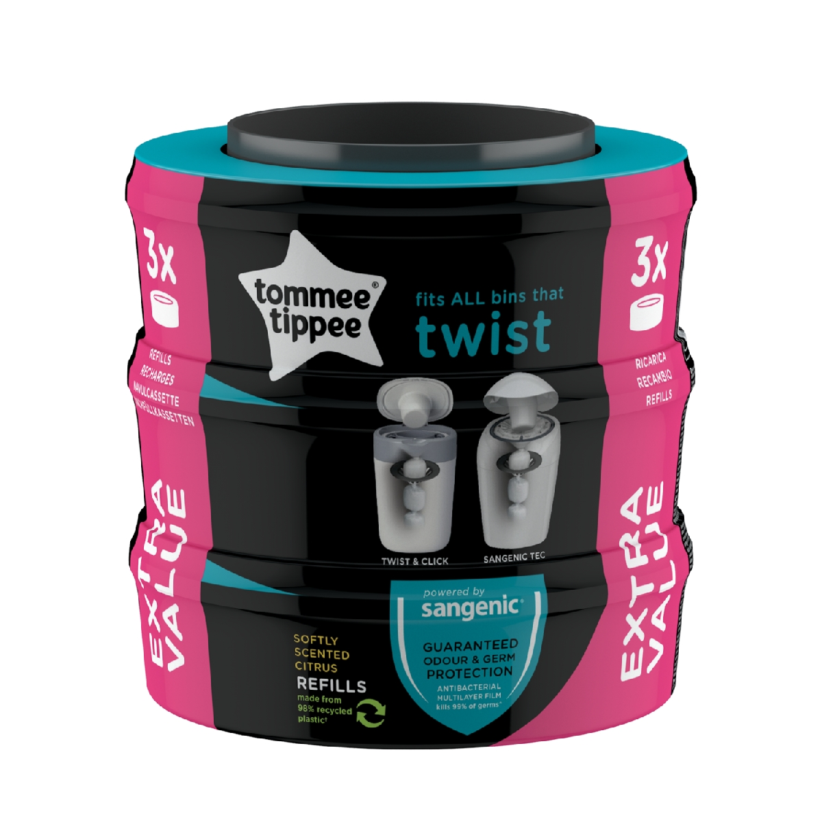 Pack 6 recambios Sangenic Twist & Click Tommee Tippee