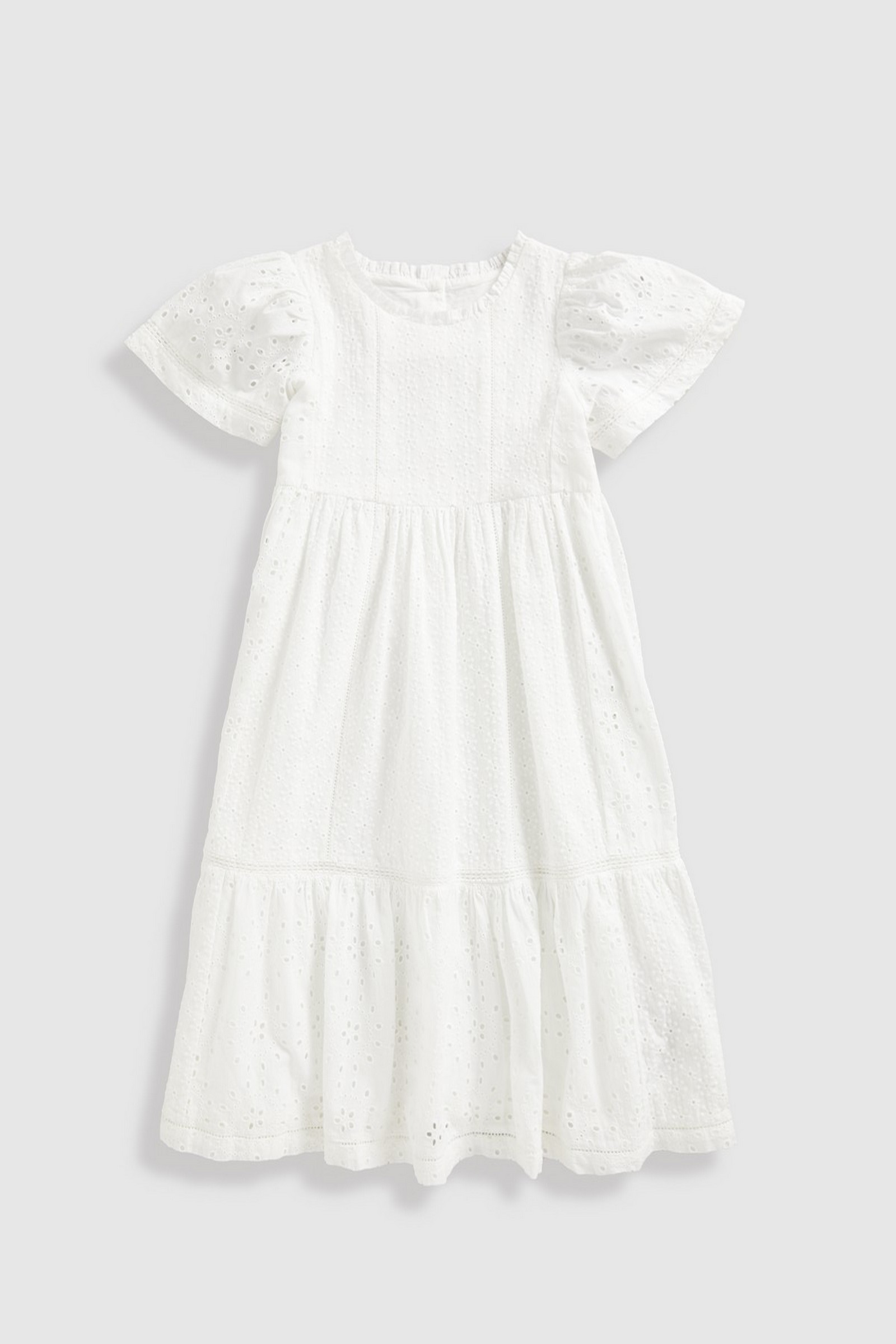 Buy White Broderie Maxi Dress online | Mothercare UAE