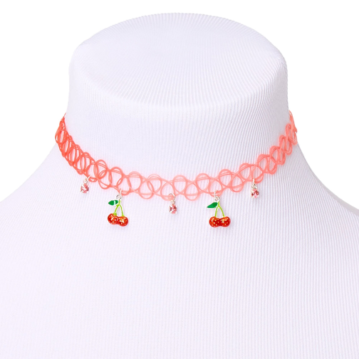Buy Claire's Club Cherry Tattoo Choker Necklace - Red | Mothercare UAE