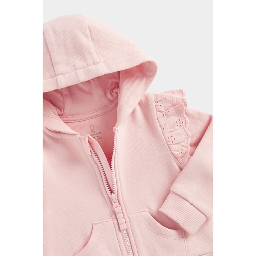 Pale pink zip clearance up hoodie